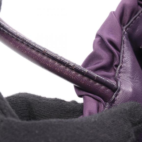 Prada TESSUTO B handbag, nylon and leather, women's, purple, BN1701 - Picture 7 of 9